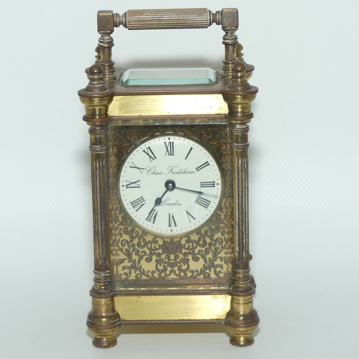 Charles Frodsham & Co Ltd Brass Carriage Clock | original box and papers | circa 1980