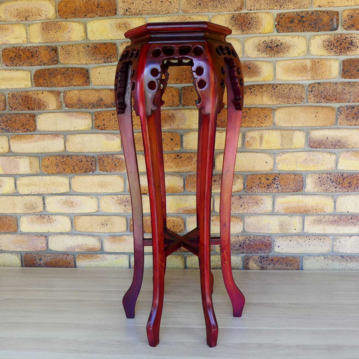 Oriental hexagonal shape 6 legged planter pedastal