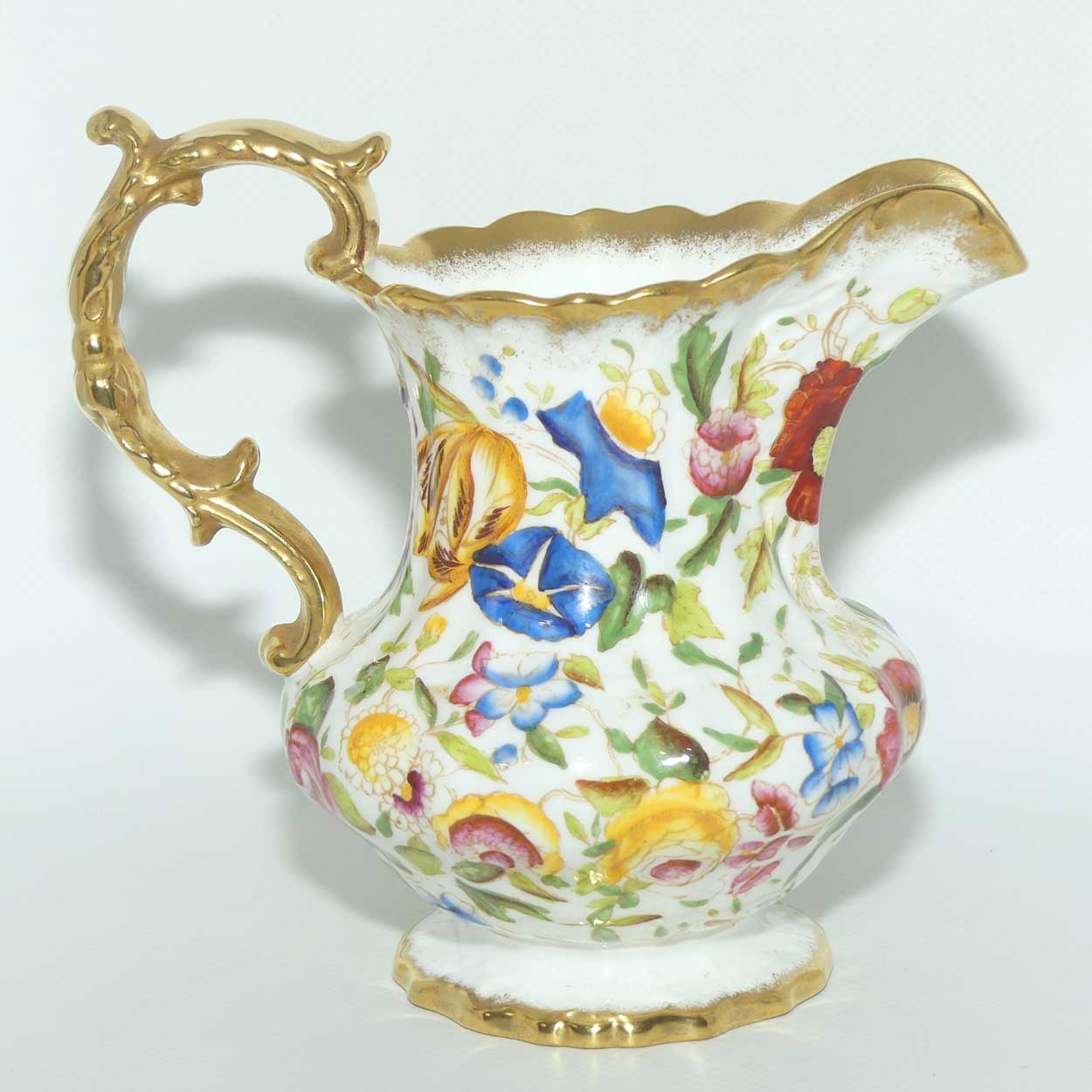 Hammersley Queen Anne 13166 Chintz pattern large milk jug | 13.5cm tall