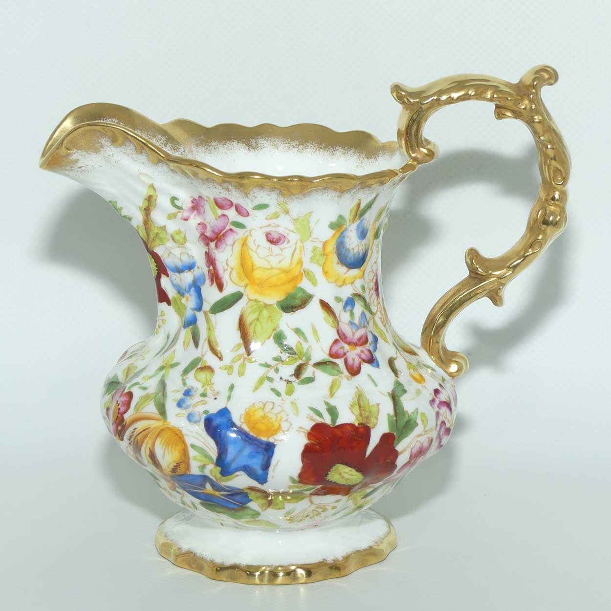 Hammersley Queen Anne 13166 Chintz pattern large milk jug | 13.5cm tall