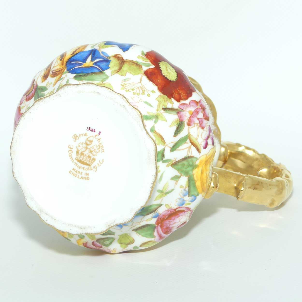 Hammersley Queen Anne 13166 Chintz pattern large milk jug | 13.5cm tall