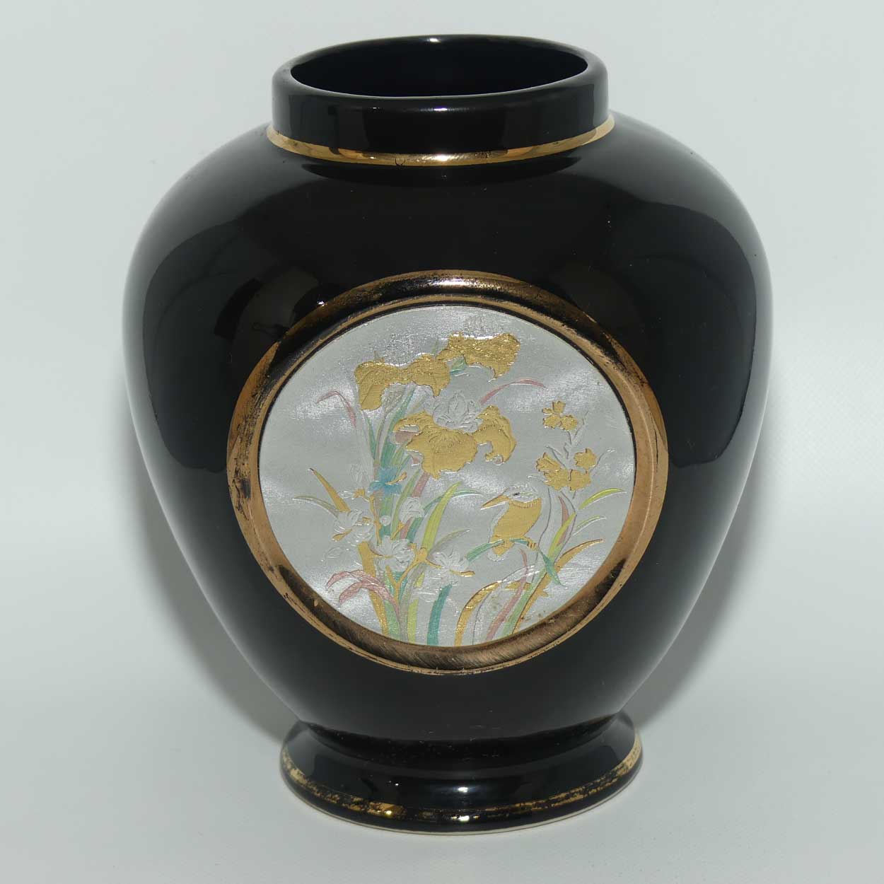 Chokin | Kingfisher among the Orchids vase