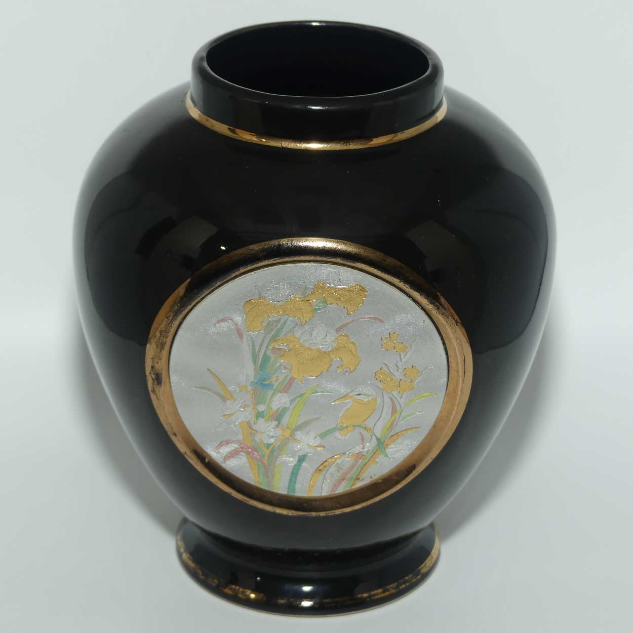 Chokin | Kingfisher among the Orchids vase