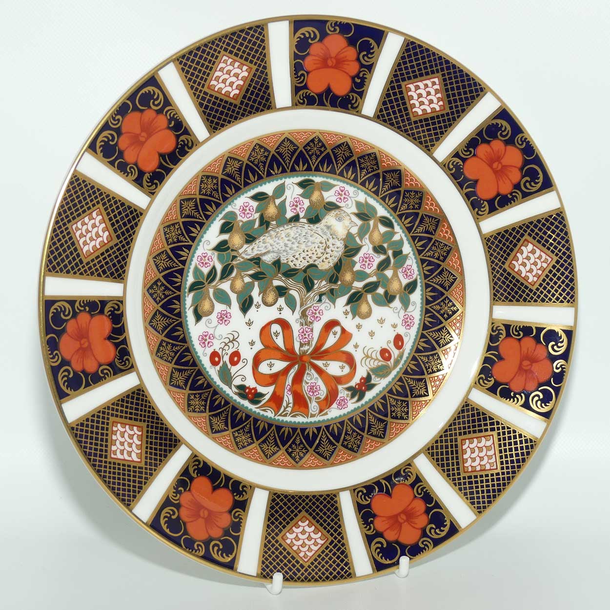 Royal Crown Derby Imari 1992 Christmas plate | Partridge in a Pear Tree | Ltd Ed 902/2000