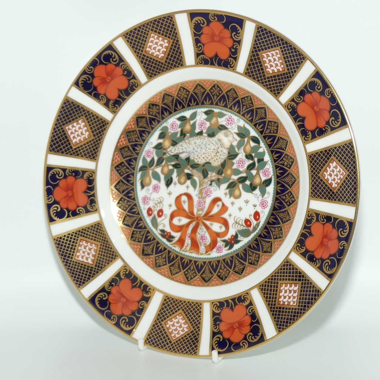 Royal Crown Derby Imari 1992 Christmas plate | Partridge in a Pear Tree | Ltd Ed 902/2000