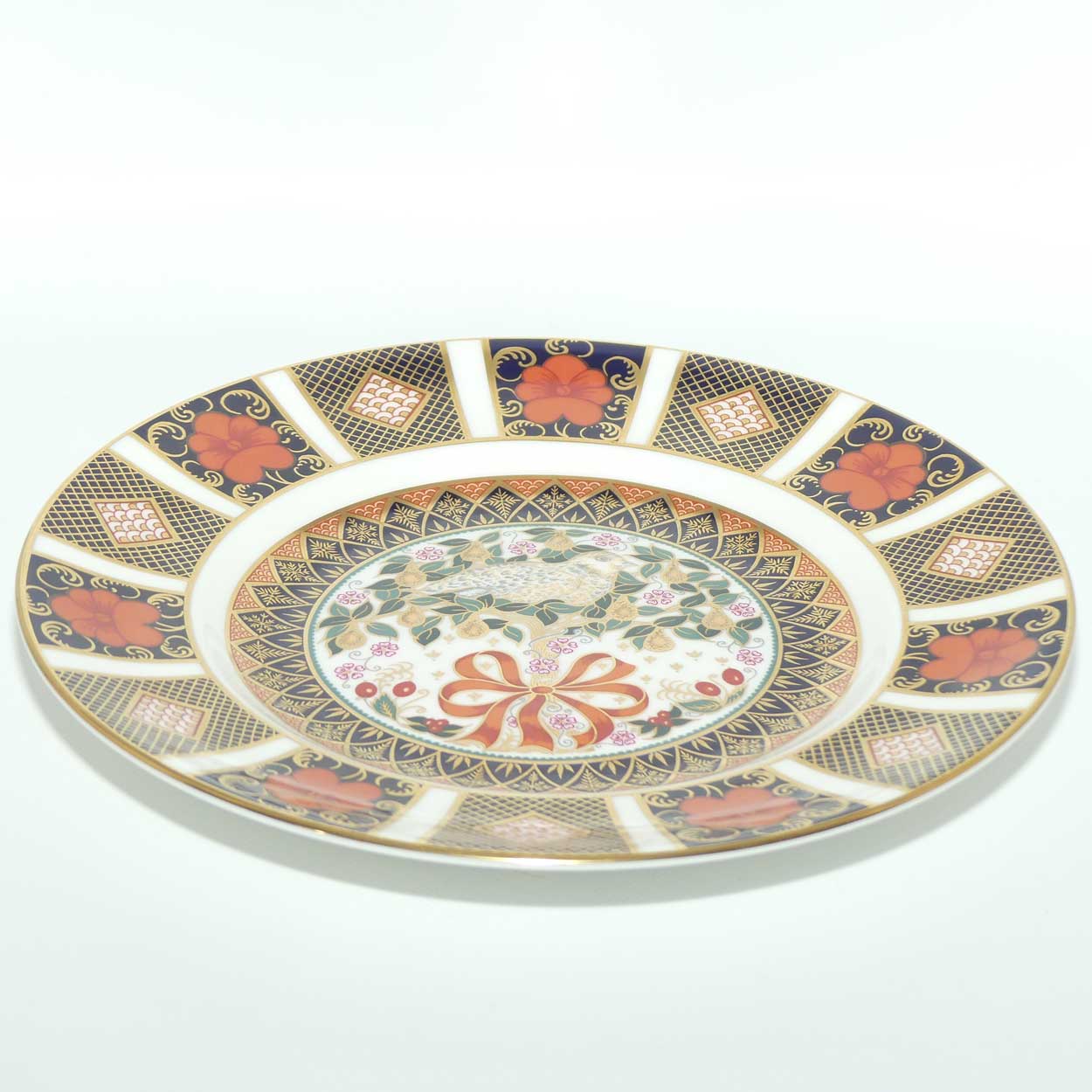 Royal Crown Derby Imari 1992 Christmas plate | Partridge in a Pear Tree | Ltd Ed 902/2000