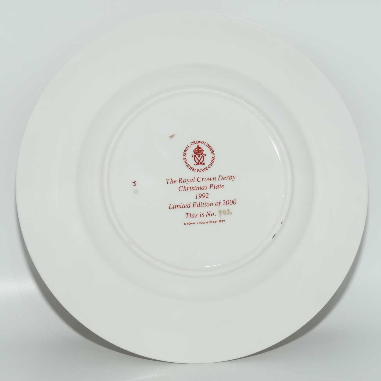 Royal Crown Derby Imari 1992 Christmas plate | Partridge in a Pear Tree | Ltd Ed 902/2000