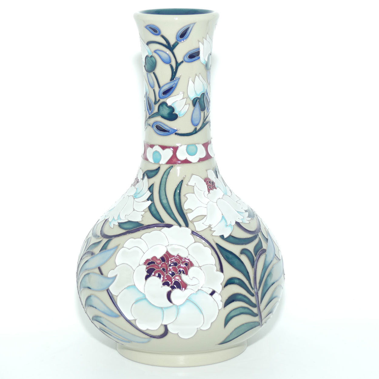 Moorcroft Chrysanthemum Sage 374/9 vase (Ltd Ed)