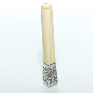 Ivory and Silver cap Cigarette Holder