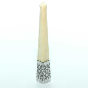 Ivory and Silver cap Cigarette Holder