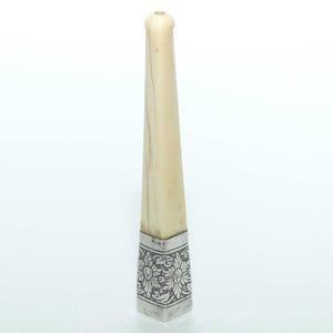 Ivory and Silver cap Cigarette Holder