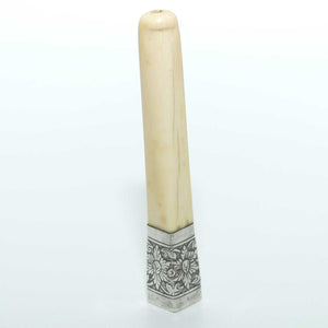 Ivory and Silver cap Cigarette Holder