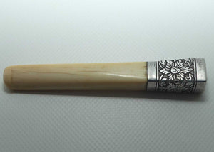 Ivory and Silver cap Cigarette Holder