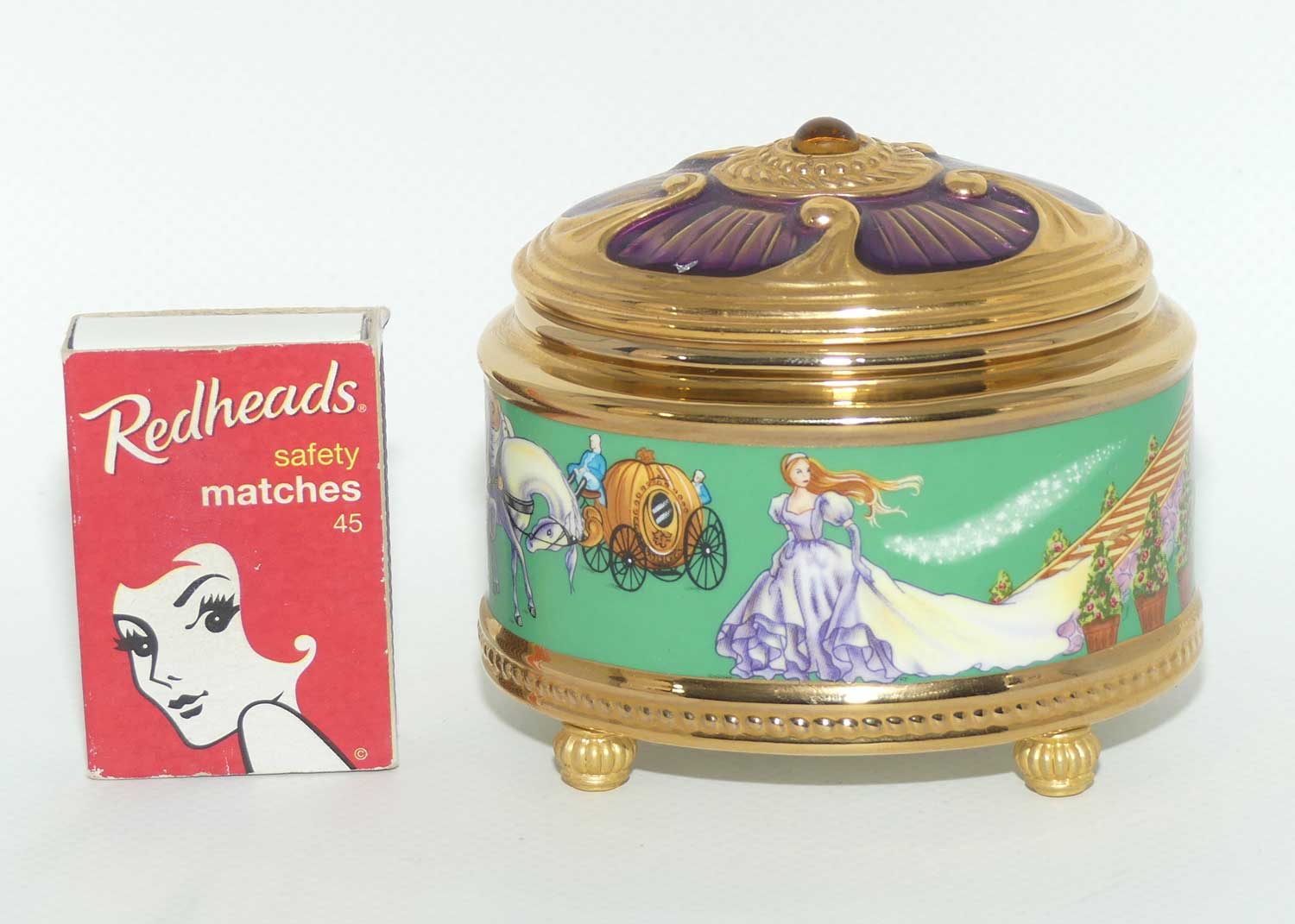 Franklin Mint | House of Faberge musical trinket box | Cinderella