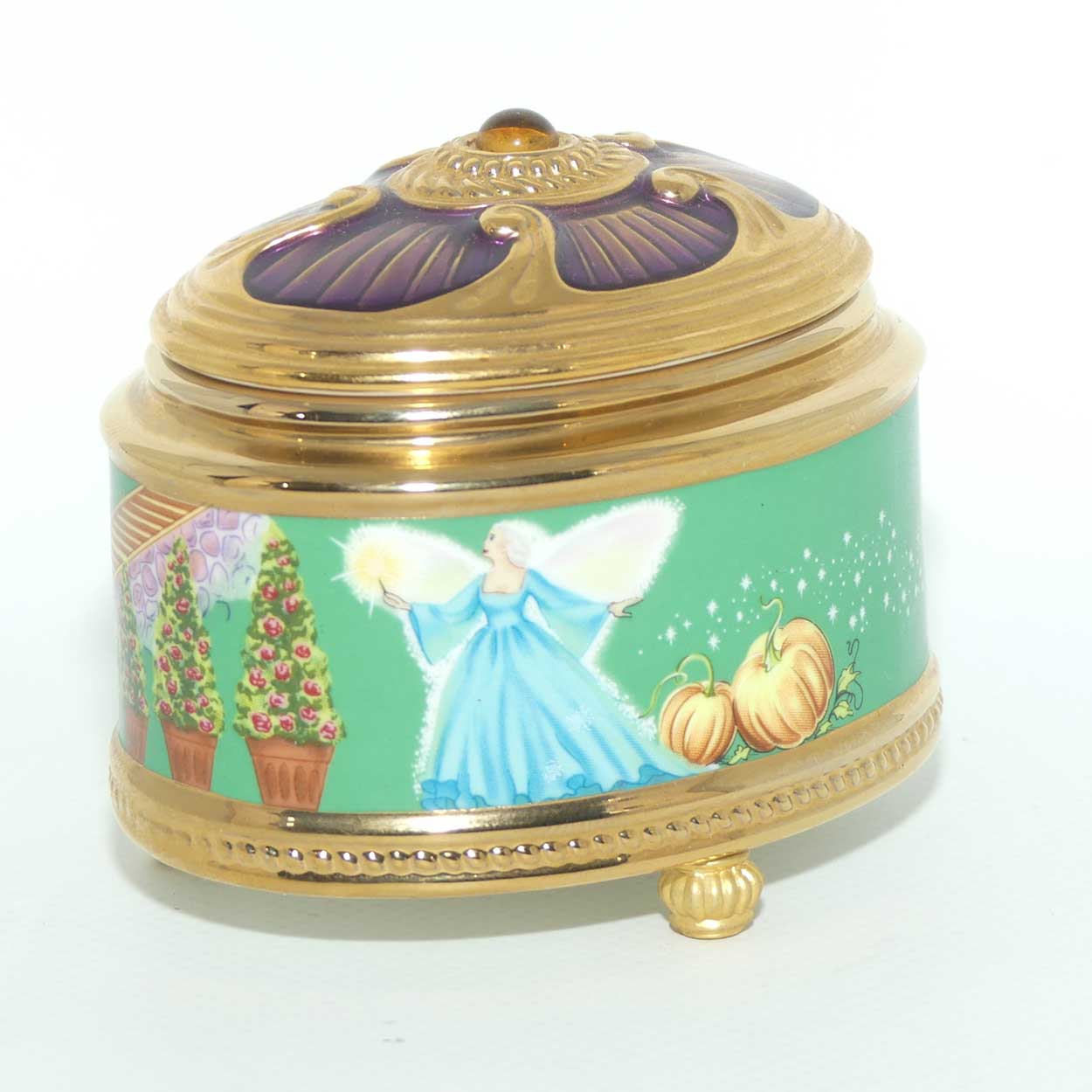 Franklin Mint | House of Faberge musical trinket box | Cinderella