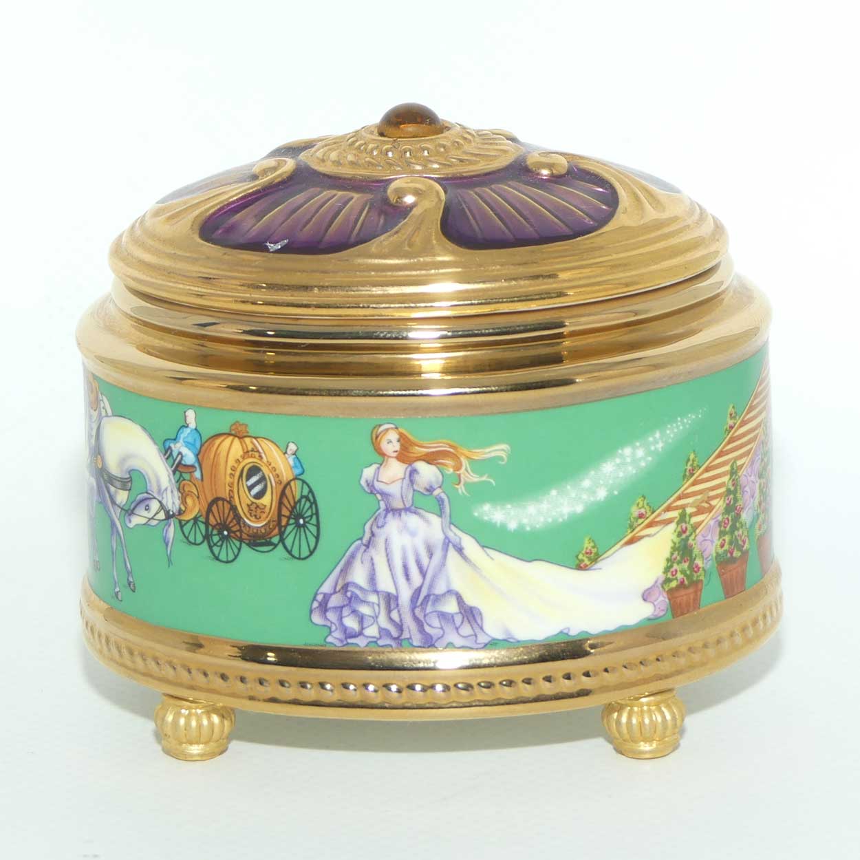 Franklin Mint | House of Faberge musical trinket box | Cinderella