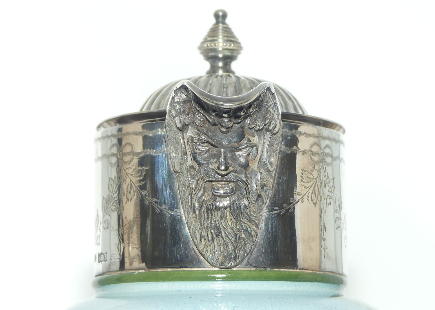 Royal Doulton Coaching Days claret jug with EPNS handle and lid E2768 | rare Blue Sky variation