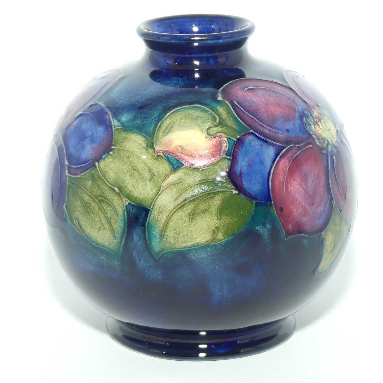 Walter Moorcroft Clematis 41/4 vase #1