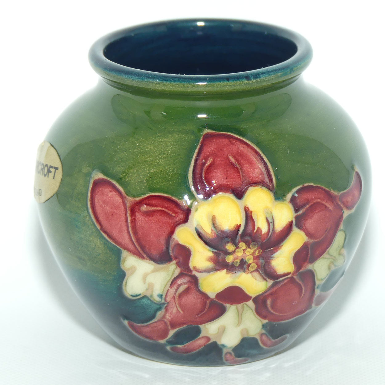 Walter Moorcroft Columbine M55 shape vase | original foil label