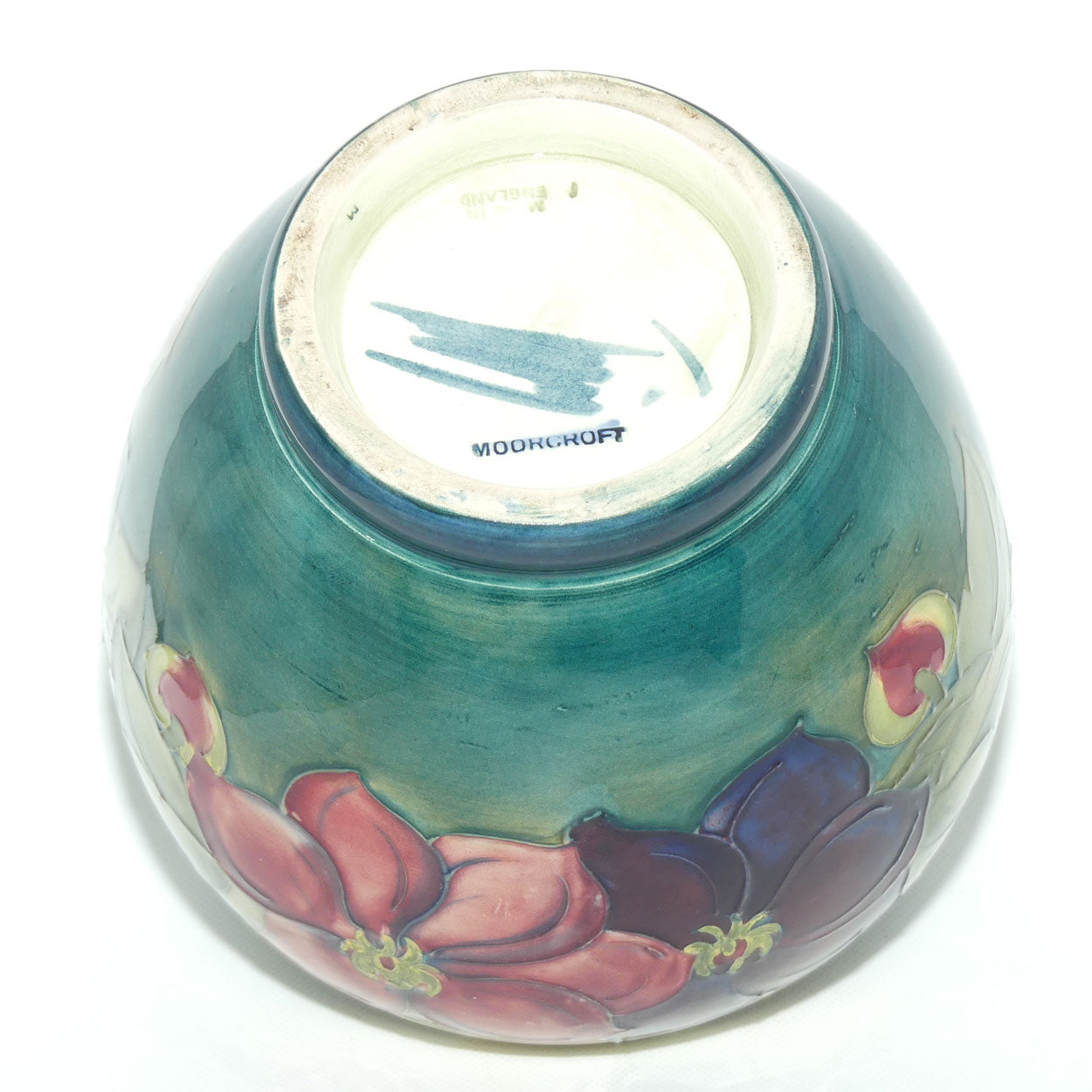 Walter Moorcroft Clematis planter | unusual White Ground