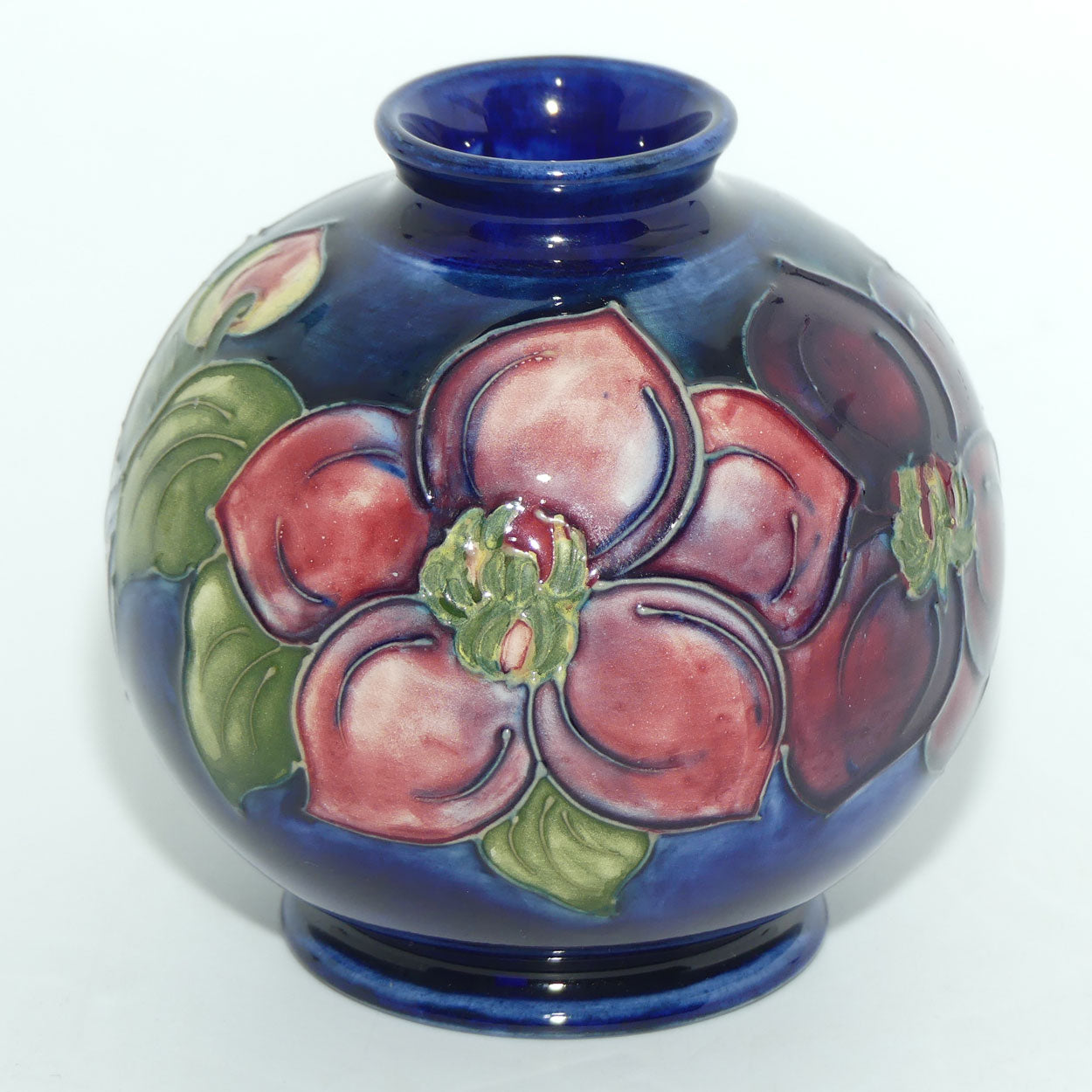 Walter Moorcroft Clematis 41/4 vase #2
