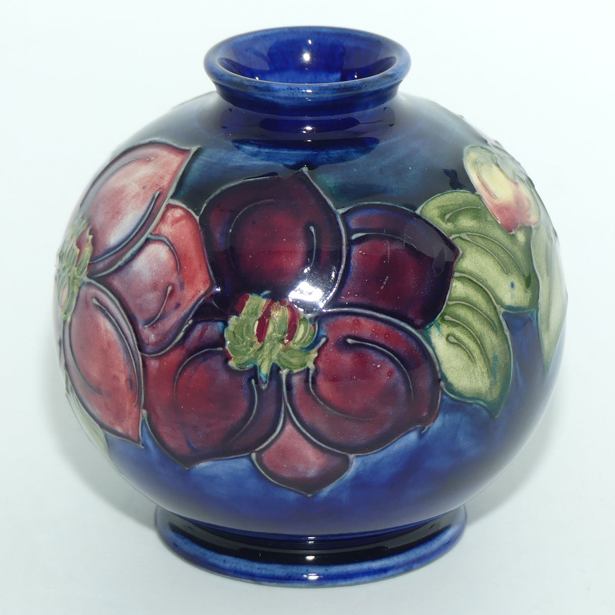 Walter Moorcroft Clematis 41/4 vase #2
