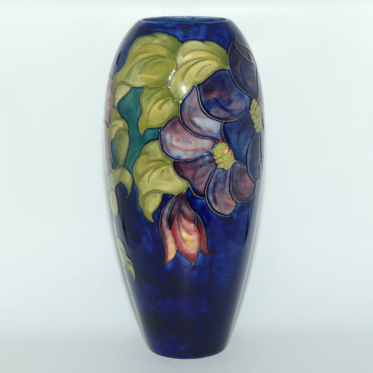 Walter Moorcroft Clematis (Blue) 101/14 vase LARGE