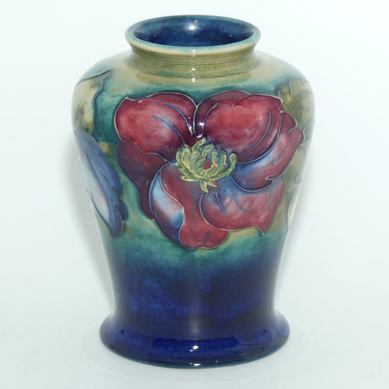 Walter Moorcroft Clematis vase | Green to Blue