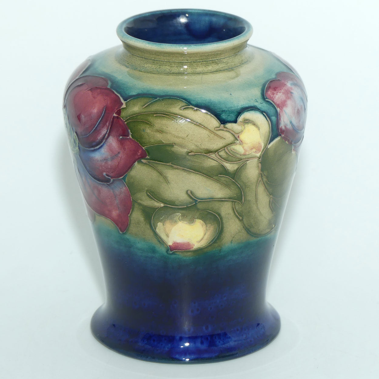 Walter Moorcroft Clematis vase | Green to Blue