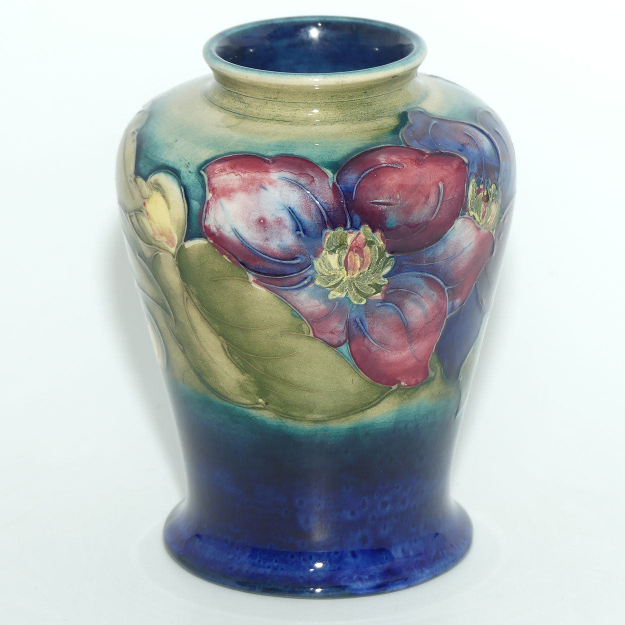 Walter Moorcroft Clematis vase | Green to Blue