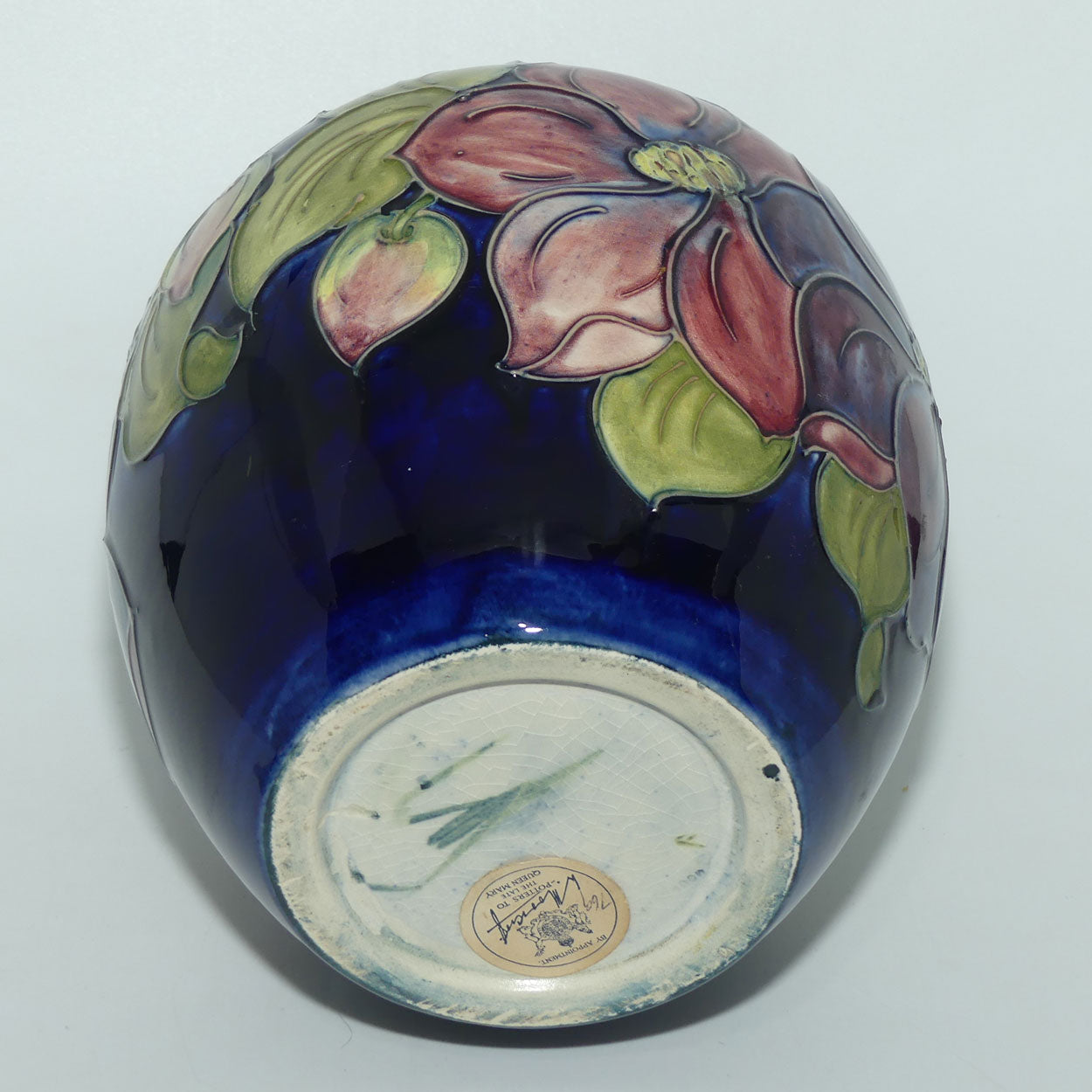 Walter Moorcroft Clematis (Blue) large size lidded ginger jar