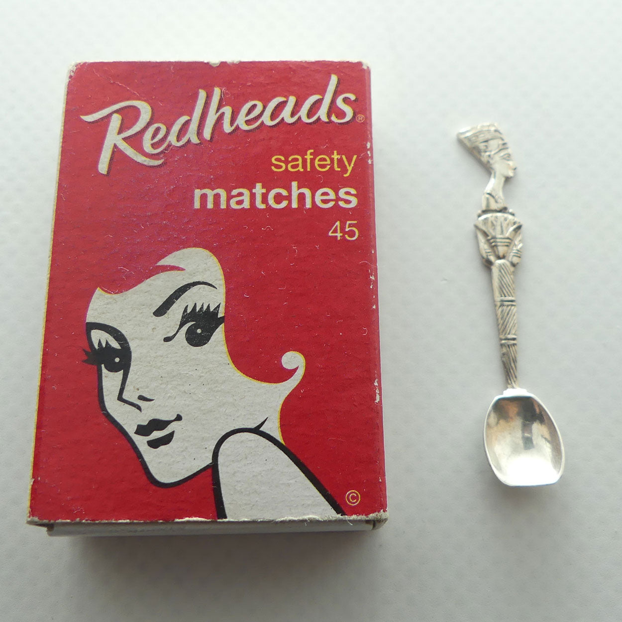 Egyptian 800 Silver miniature Nefertiti spoon