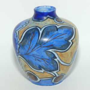 Clews & Co Tunstall Chameleon Ware Art Deco vase | Blue Floral