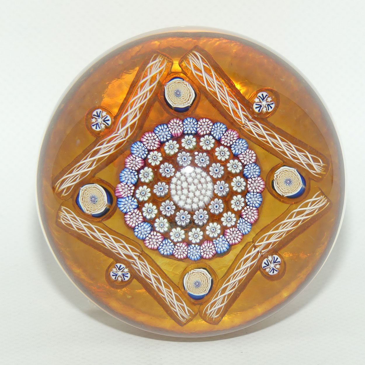 John Deacons Scotland Clichy Square Magnum Paperweight | Amber |