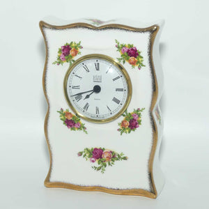 Royal Albert Bone China England Old Country Roses clock | © 1962 Royal Albert backstamp