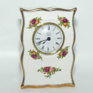 Royal Albert Bone China England Old Country Roses clock | © 1962 Royal Albert backstamp