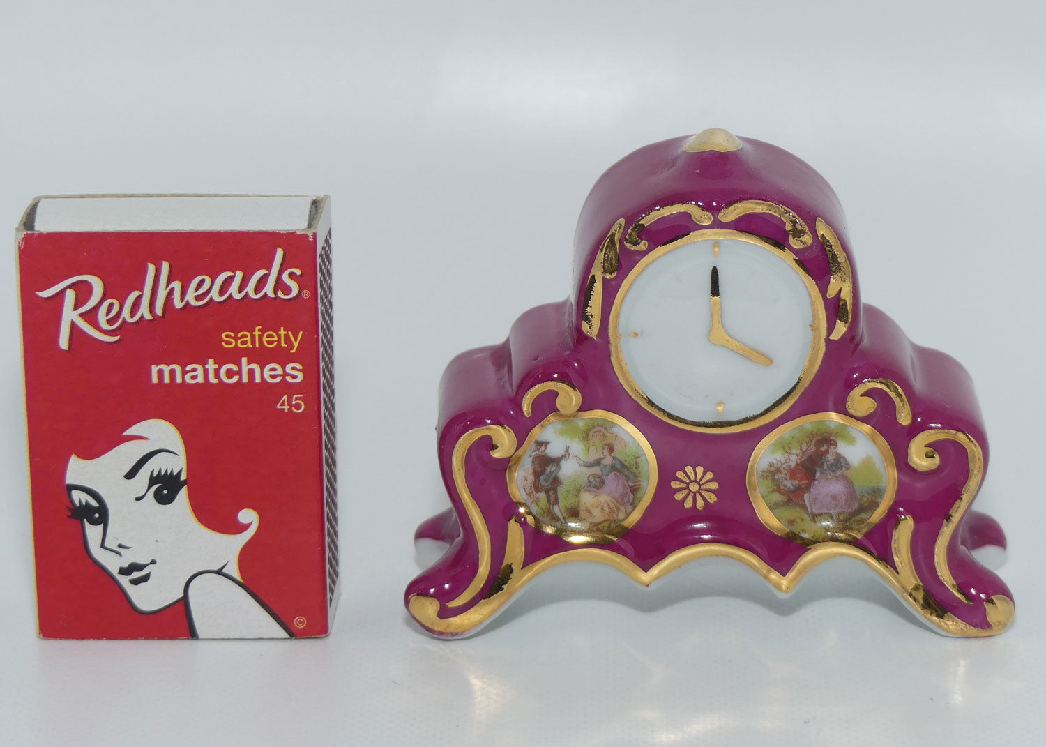 Limoges France Rouge decorative clock