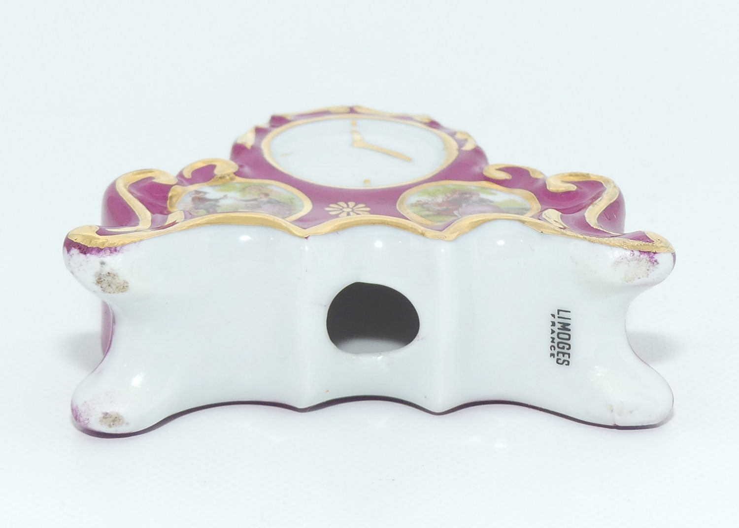 Limoges France Rouge decorative clock