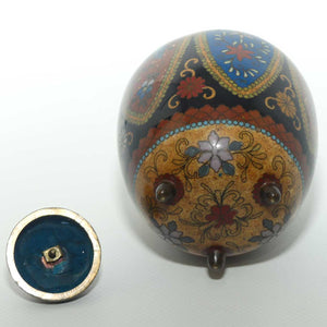 Fine Quality Cloisonne Enamel on Bronze lidded jar | Butterflies and Flowers