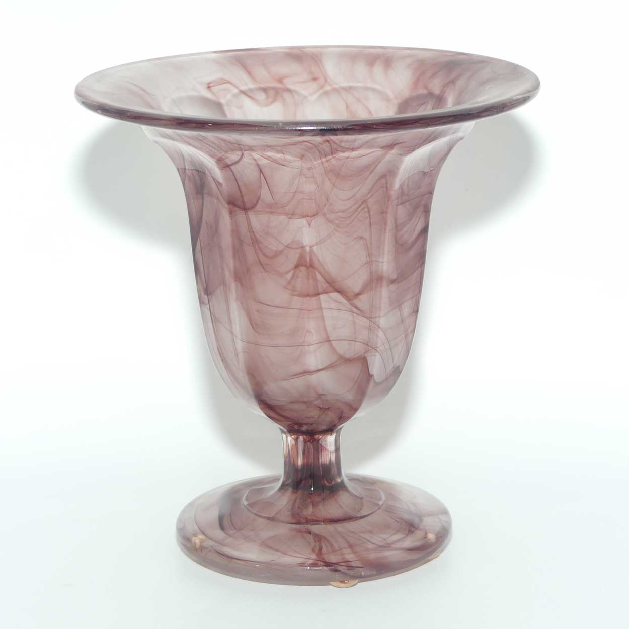 Vintage Davidson Cloud Glass vase | Shape 293 | Purple Cloud glass