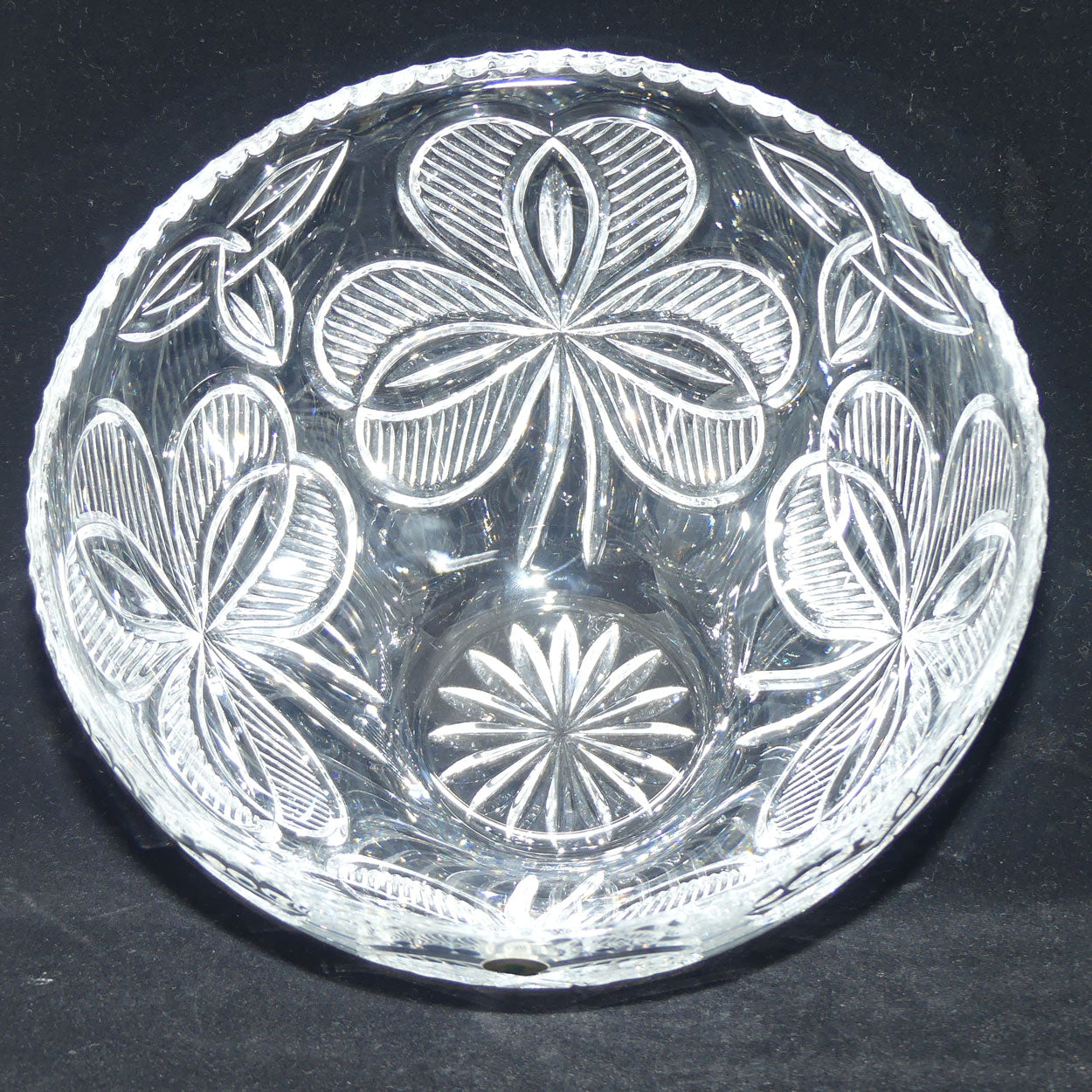 Waterford Crystal Irish Shamrock collection crystal bowl | 27.5cms diam