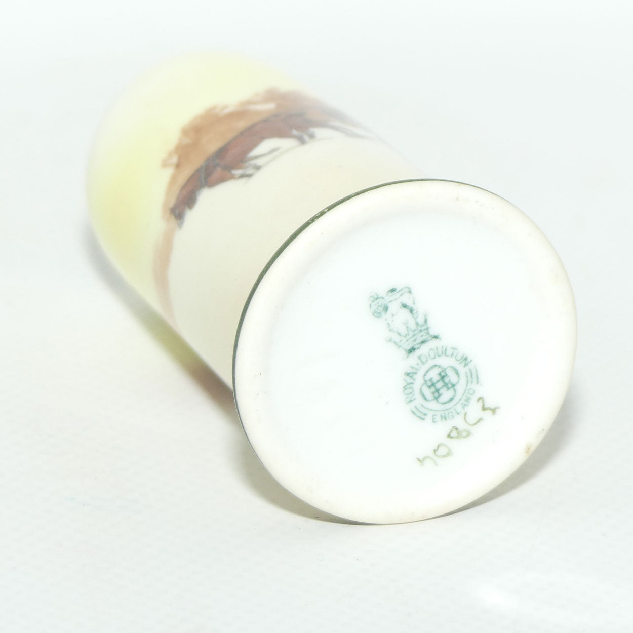 Royal Doulton Coaching Days miniature vase E3804 | Cylindrical shape with Flared Base | #1