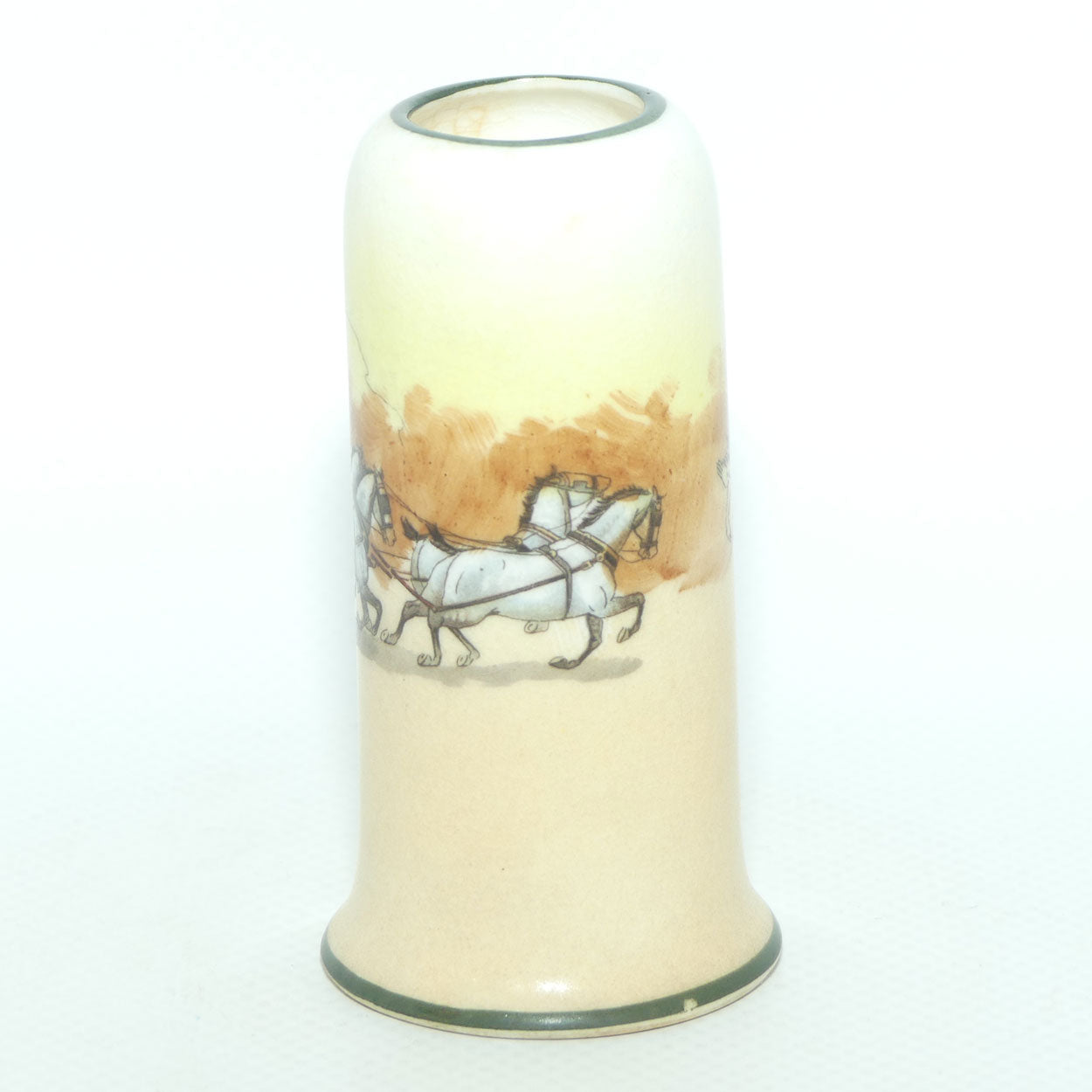 Royal Doulton Coaching Days miniature vase | Cylindrical shape with Flared Base | #2
