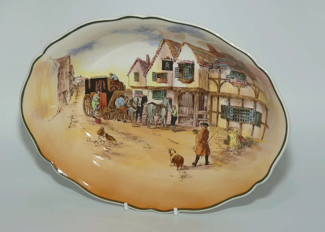 Royal Doulton Old English Coaching Scenes oval bowl | D6393