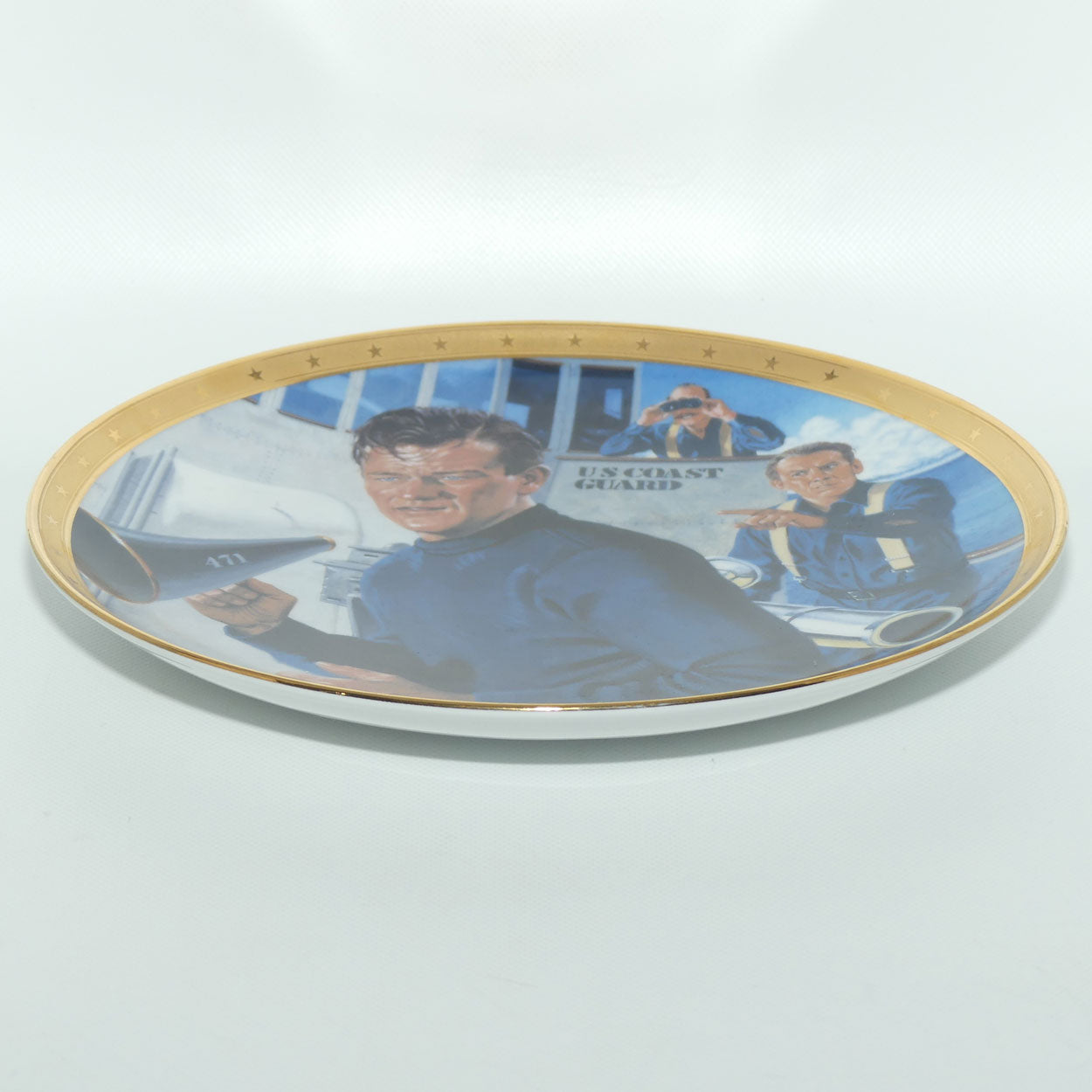 Franklin Mint Heirloom plate | John Wayne | Symbol of the US Coast Guard + Cert