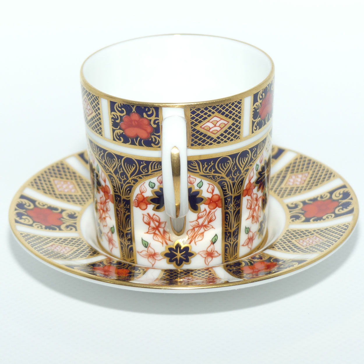 Royal Crown Derby Imari 1128 demi tasse coffee duo 
