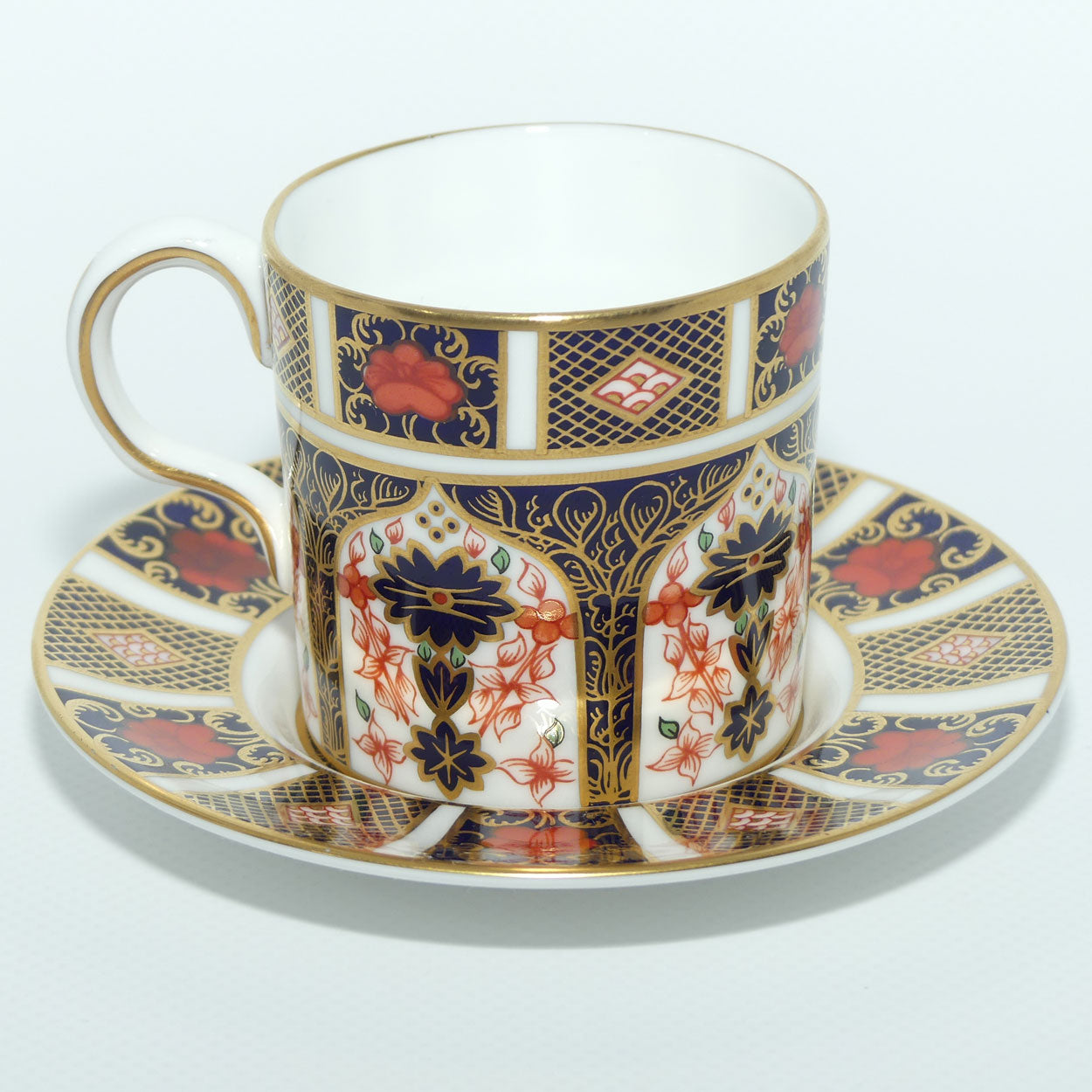 Royal Crown Derby Imari 1128 demi tasse coffee duo 