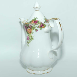 Royal Albert Bone China England Old Country Roses coffee pot | © 1962 Royal Albert Ltd backstamp