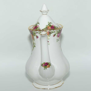 Royal Albert Bone China England Old Country Roses coffee pot | © 1962 Royal Albert Ltd backstamp