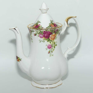 Royal Albert Bone China England Old Country Roses coffee pot | © 1962 Royal Albert Ltd backstamp